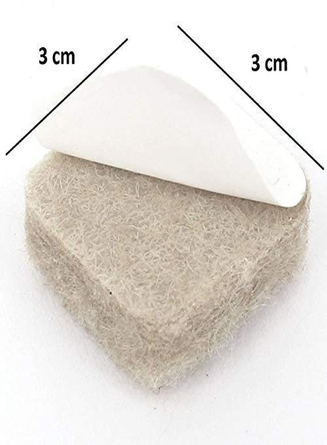 HYDERON Self-Adhesive Square Felt Pads - Non-Skid Floor Protectors and Noise Insulation Bumpers for Furniture, Sofas, and Chairs (Color Beige) - Image 2